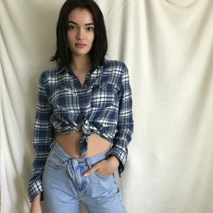 Blue Button Flannel